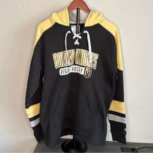 NHL Las Vegas Golden Knights Lace-Up Pullover Hoodie Sweatshirt Adult Medium